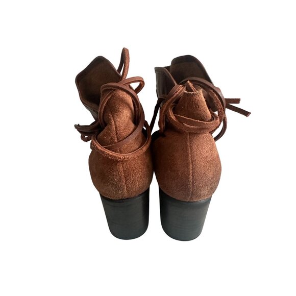 FREEBIRD Caden Tan Brown Leather Laceup Ankle Western Boots Size 10 - Picture 3 of 8